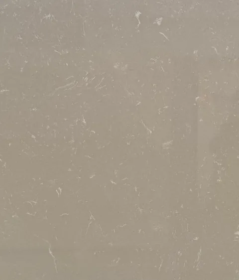 cream-beige engineered stone slab, with a single full slab and fine veining, in a close surface view