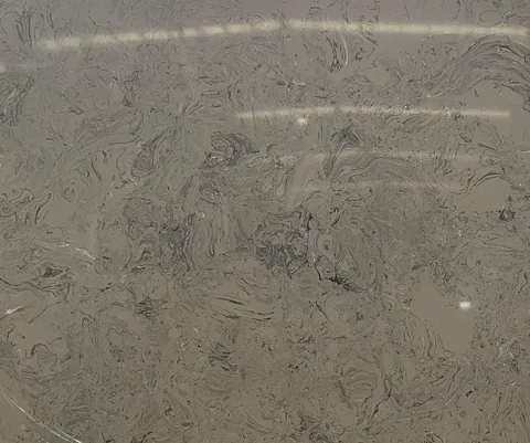 gray engineered stone slab, shown from an overhead view with single main form