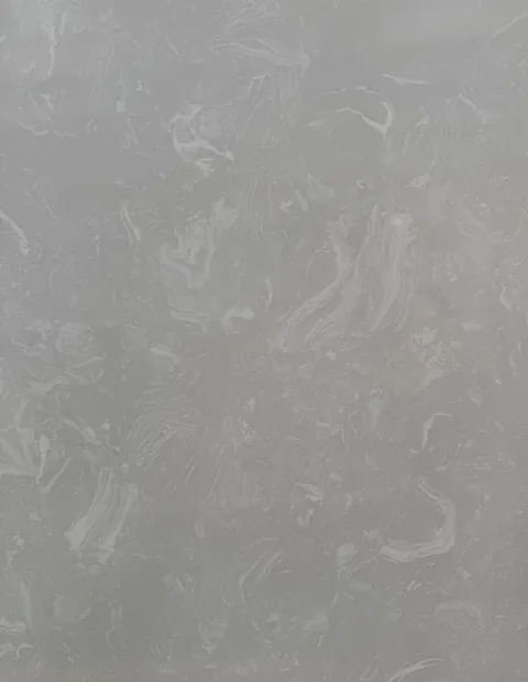 gray engineered stone slab, shown from an overhead view with an uncluttered setting