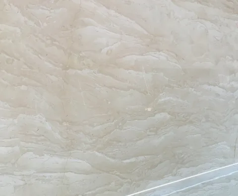 cream-beige stone slab, with fine veining, in a close surface view